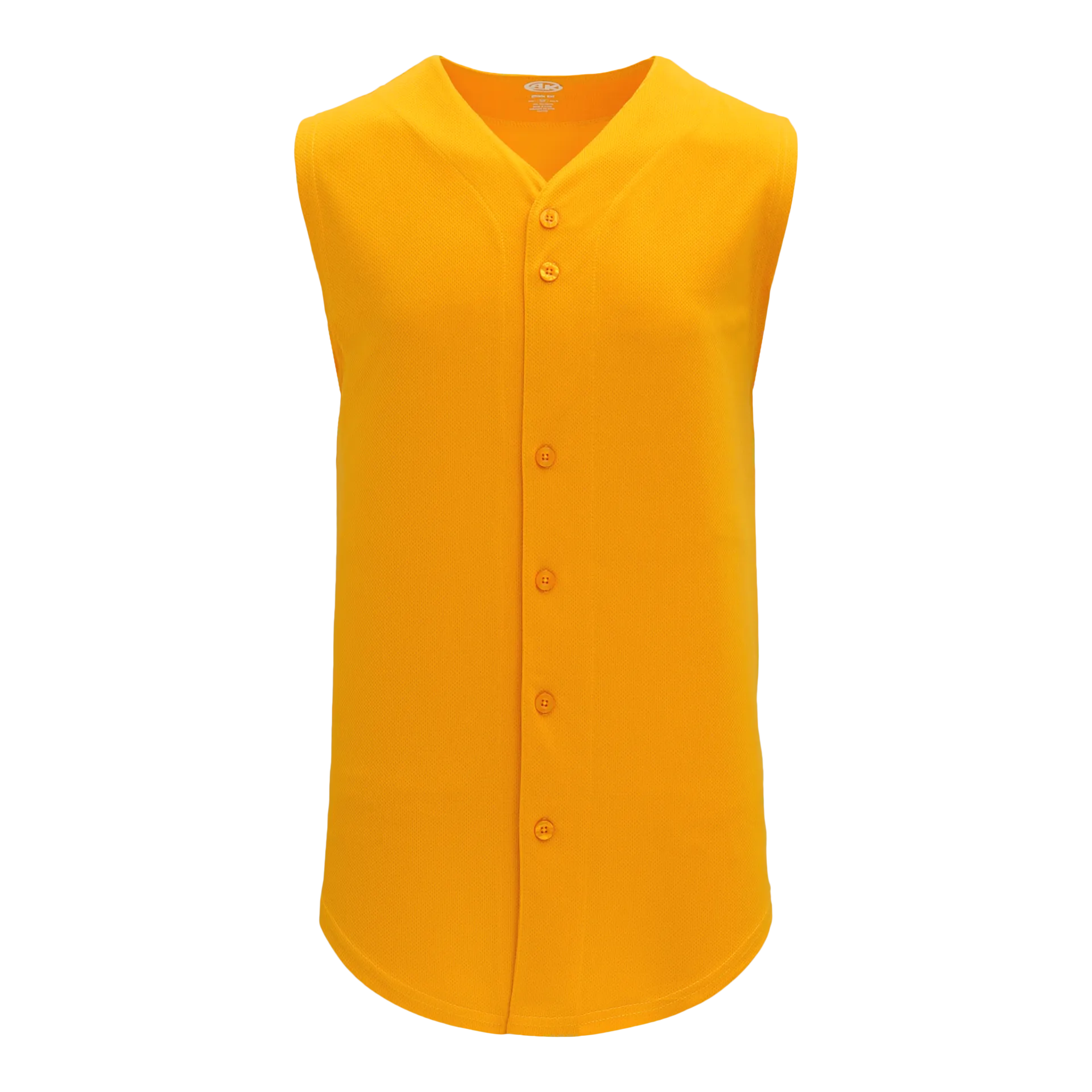 Athletic Knit (AK) BA1812Y-006 Youth Gold Sleeveless Full Button Baseball Jersey