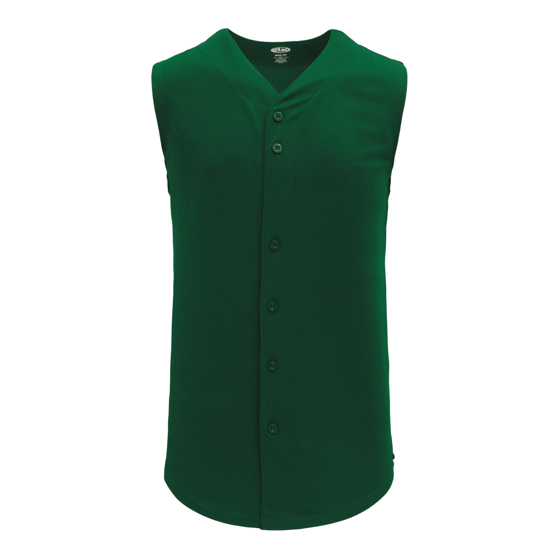 Athletic Knit (AK) BA1812Y-029 Youth Dark Green Sleeveless Full Button Baseball Jersey