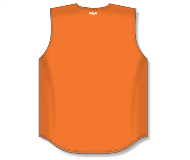 Athletic Knit (AK) BA1812Y-064 Youth Orange Sleeveless Full Button Baseball Jersey