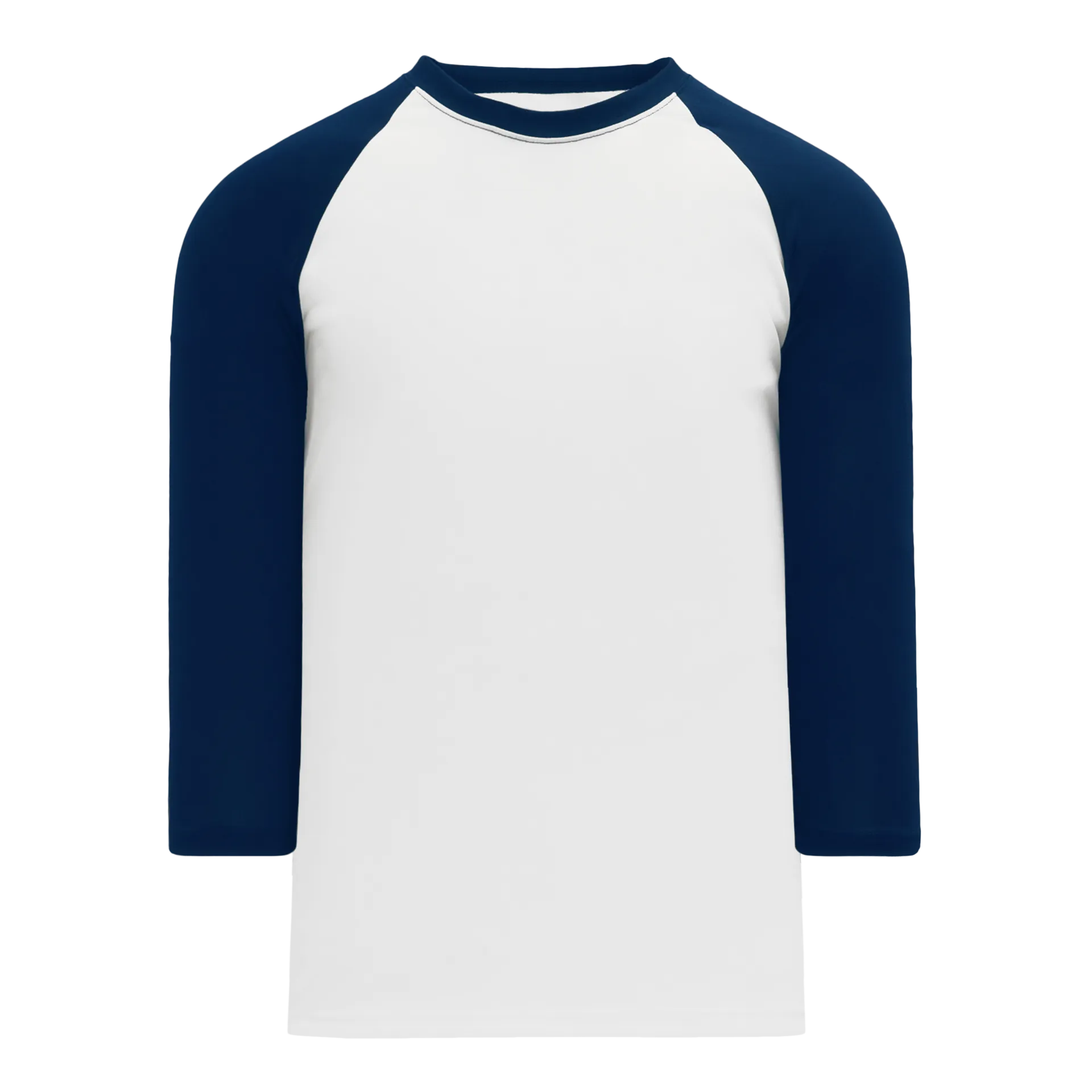 Athletic Knit (AK) BA1846A-217 Adult White/Navy Pullover Baseball Jersey