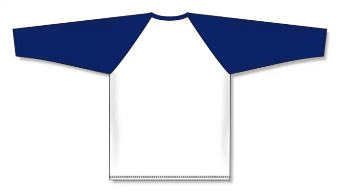 Athletic Knit (AK) BA1846A-217 Adult White/Navy Pullover Baseball Jersey