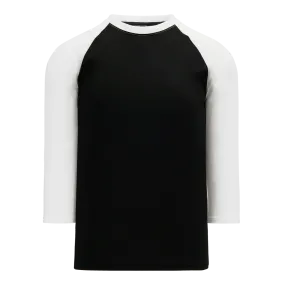 Athletic Knit (AK) BA1846A-221 Adult Black/White Pullover Baseball Jersey
