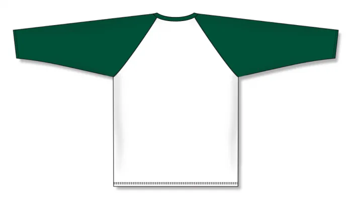 Athletic Knit (AK) BA1846A-279 Adult White/Dark Green Pullover Baseball Jersey