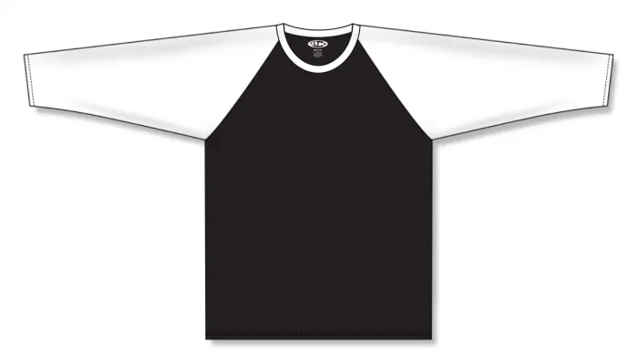 Athletic Knit (AK) BA1846Y-221 Youth Black/White Pullover Baseball Jersey