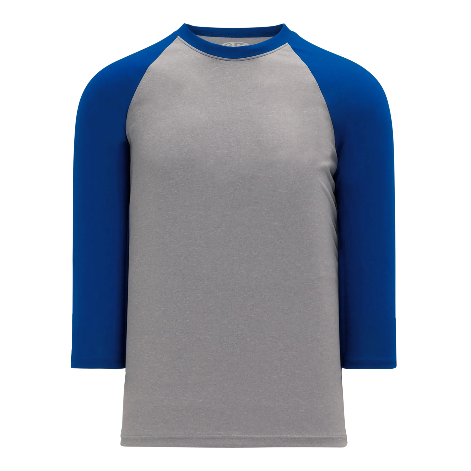 Athletic Knit (AK) BA1846Y-922 Youth Heather Grey/Royal Blue Pullover Baseball Jersey