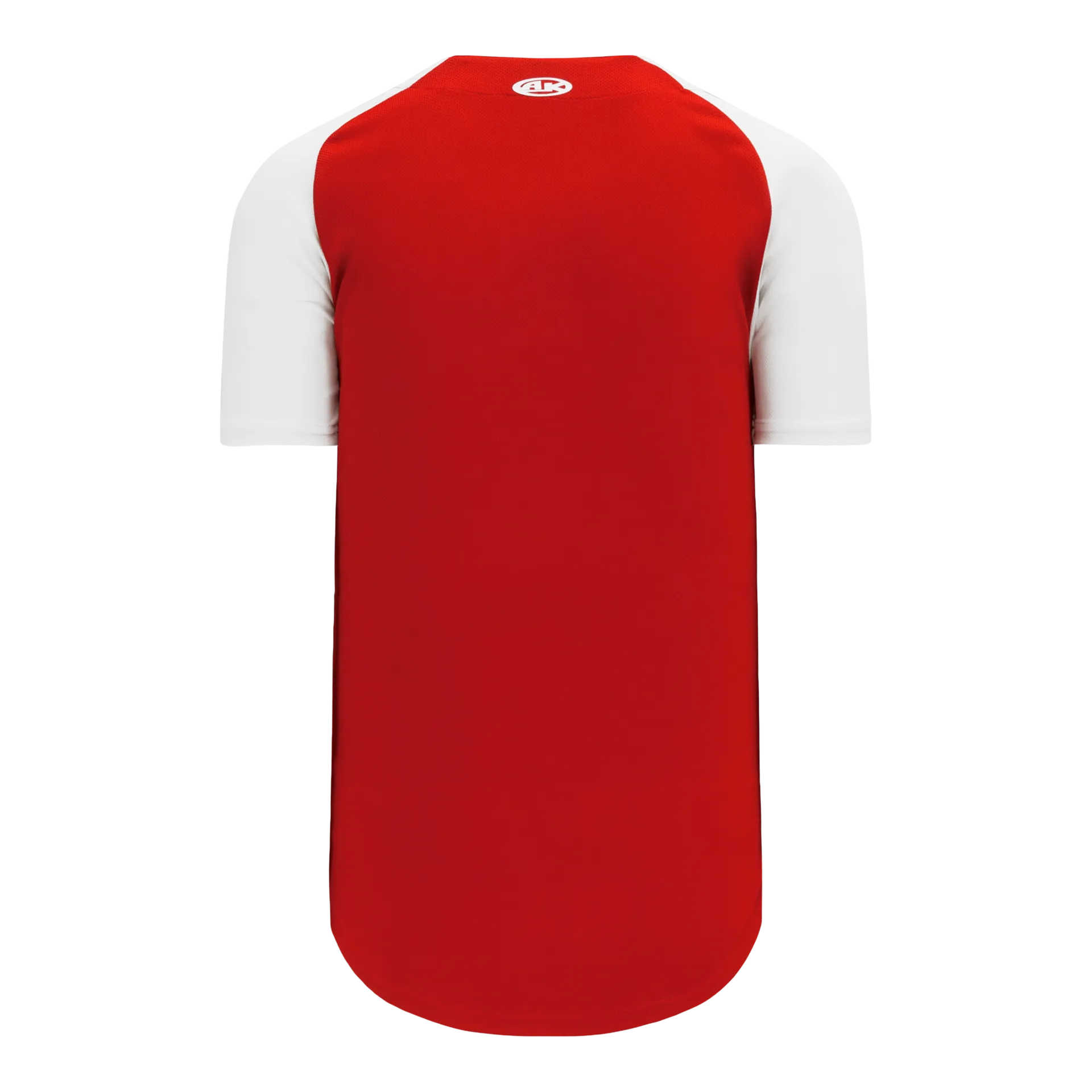 Athletic Knit (AK) BA1875A-208 Adult Red/White Full Button Baseball Jersey