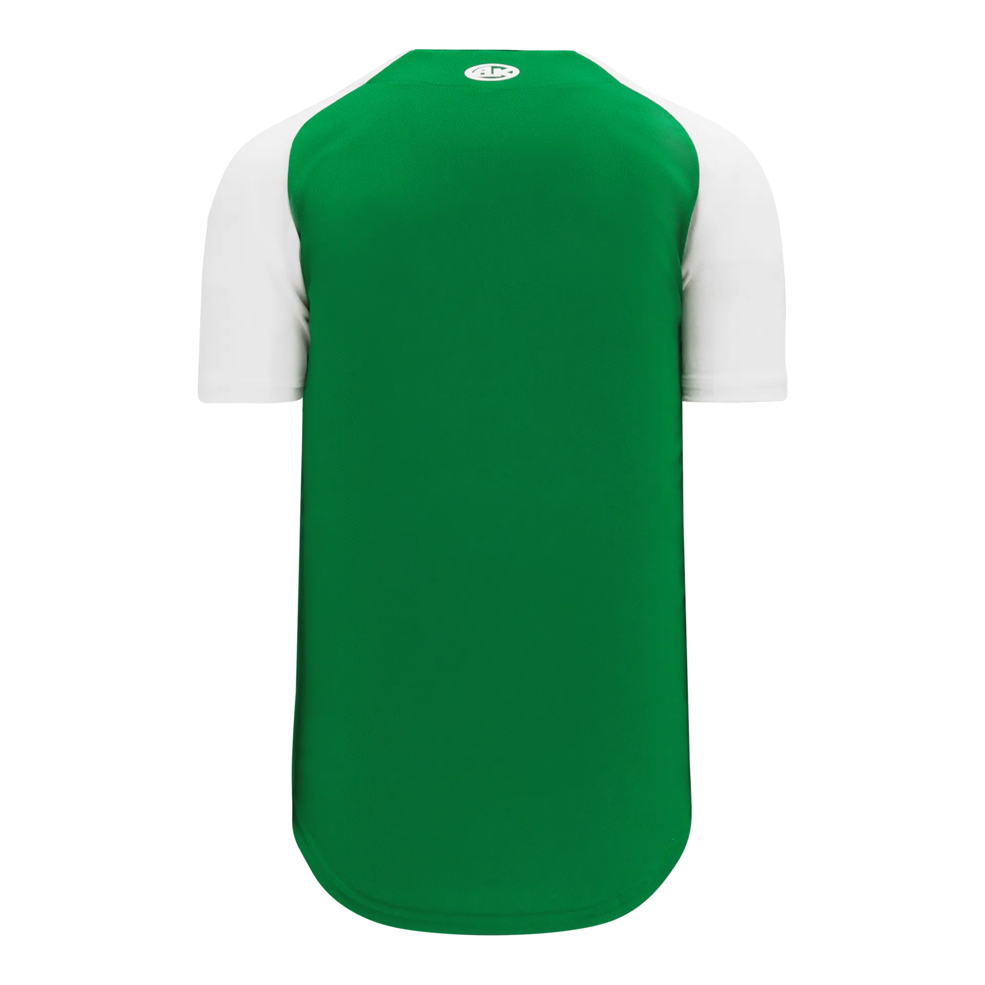 Athletic Knit (AK) BA1875A-210 Adult Kelly Green/White Full Button Baseball Jersey