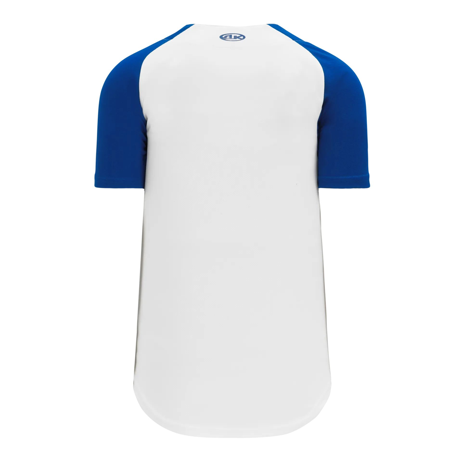 Athletic Knit (AK) BA1875Y-207 Youth White/Royal Blue Full Button Baseball Jersey