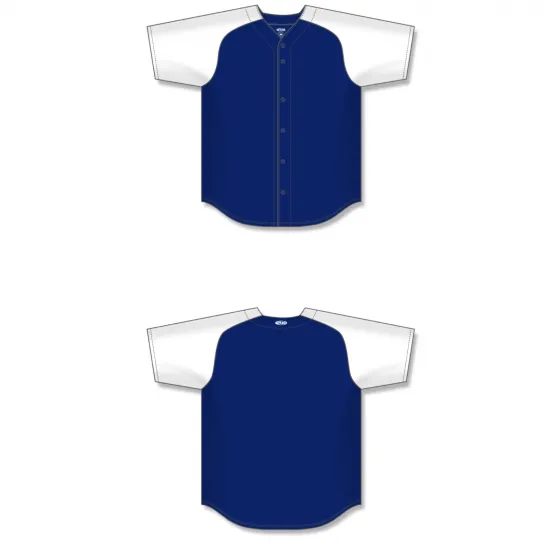 Athletic Knit (AK) BA1875Y-216 Youth Navy/White Full Button Baseball Jersey