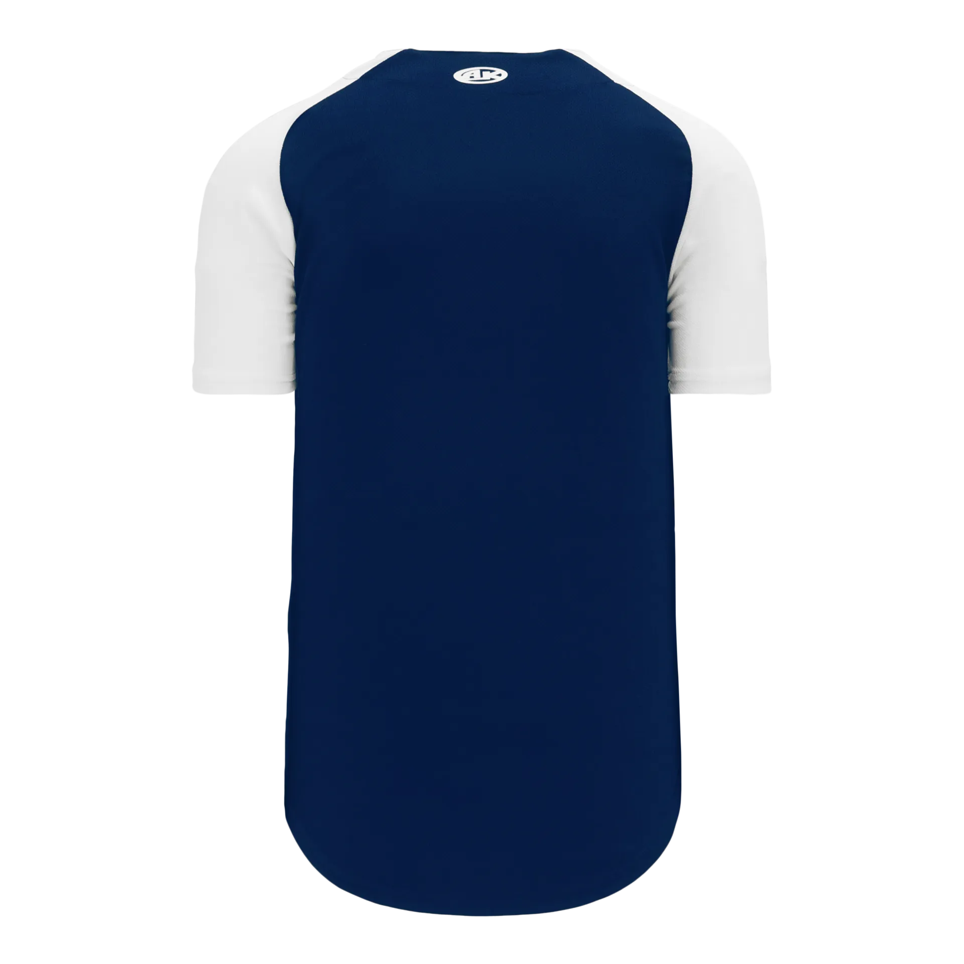 Athletic Knit (AK) BA1875Y-216 Youth Navy/White Full Button Baseball Jersey