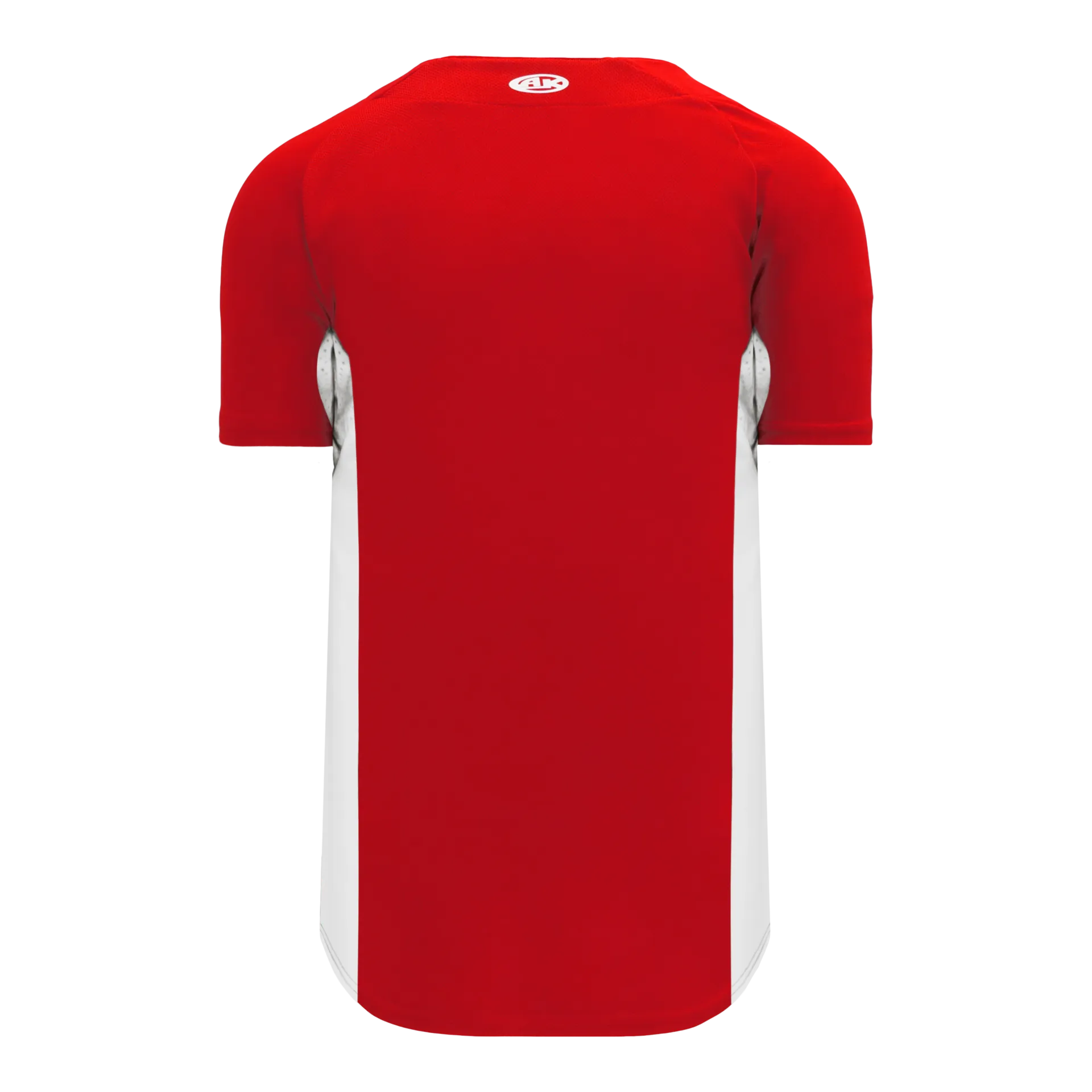 Athletic Knit (AK) BA1890A-208 Adult Red/White Full Button Baseball Jersey