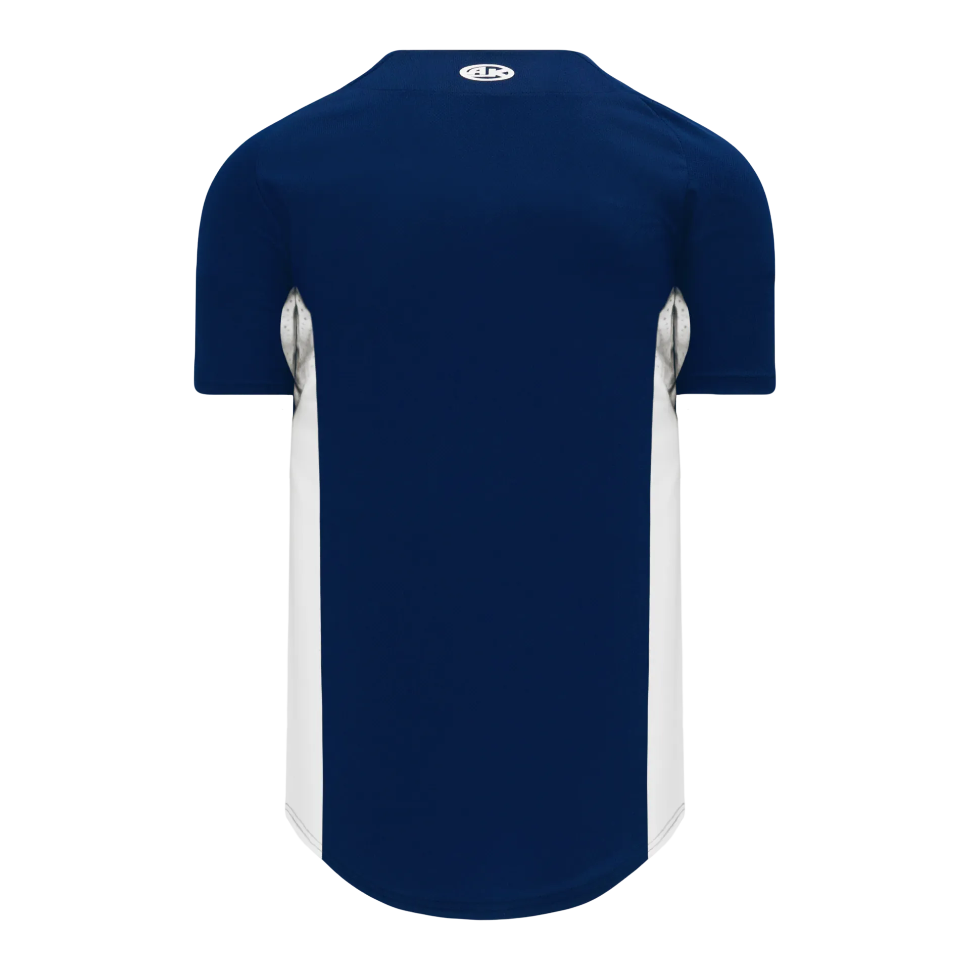 Athletic Knit (AK) BA1890A-216 Adult Navy/White Full Button Baseball Jersey