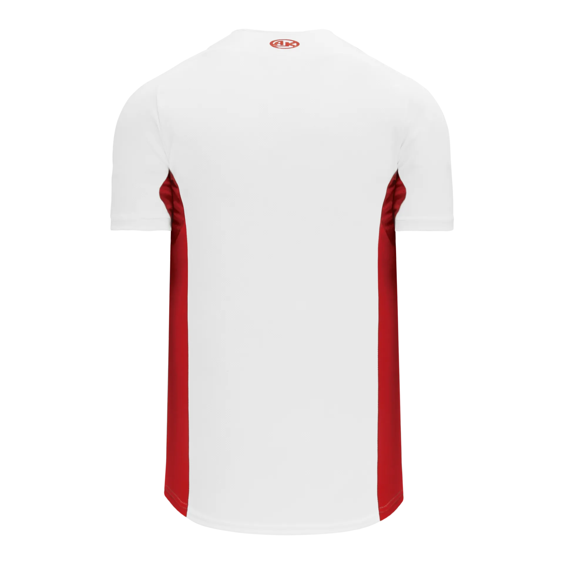 Athletic Knit (AK) BA1890Y-209 Youth White/Red Full Button Baseball Jersey