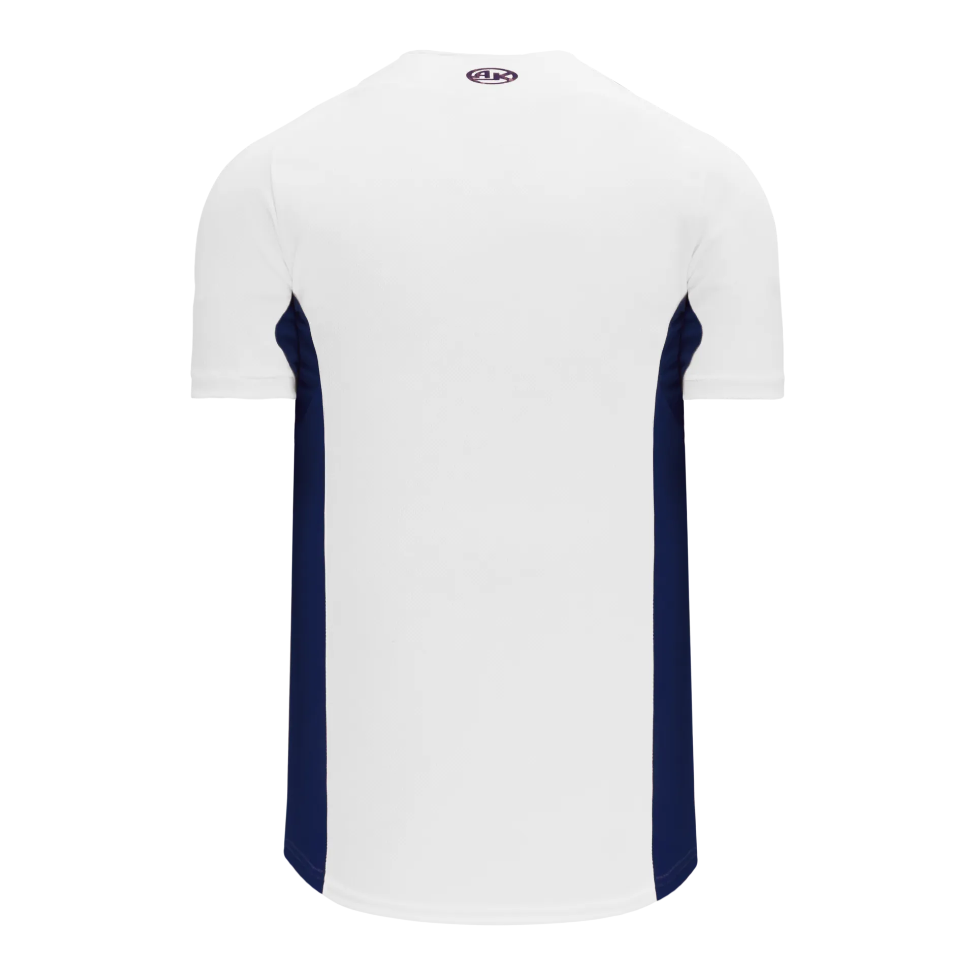 Athletic Knit (AK) BA1890Y-217 Youth White/Navy Full Button Baseball Jersey