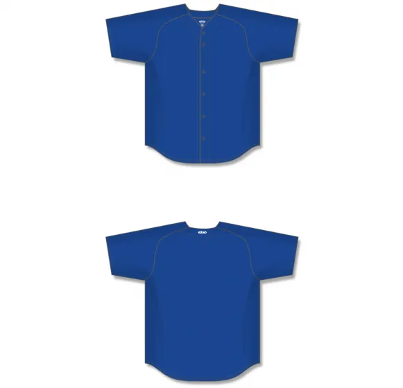 Athletic Knit (AK) BA5200L-002 Ladies Royal Blue Full Button Baseball Jersey