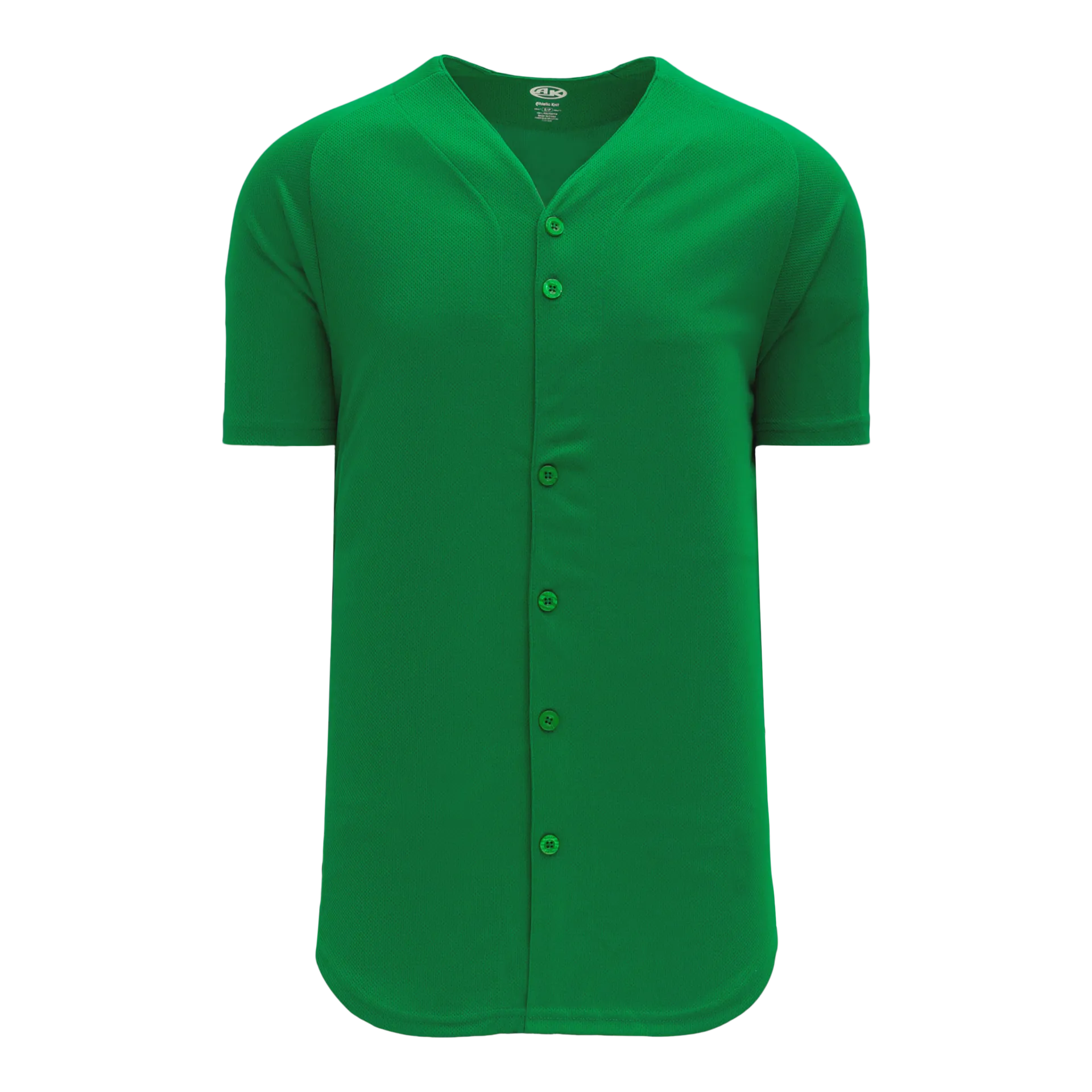 Athletic Knit (AK) BA5200L-007 Ladies Kelly Green Full Button Baseball Jersey