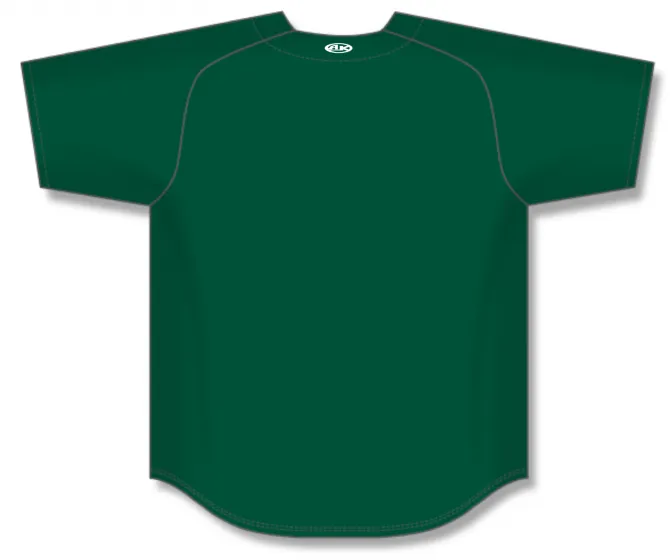 Athletic Knit (AK) BA5200L-029 Ladies Dark Green Full Button Baseball Jersey