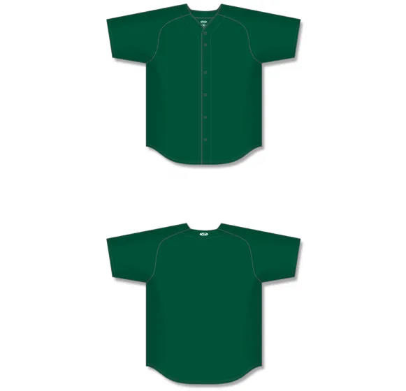 Athletic Knit (AK) BA5200L-029 Ladies Dark Green Full Button Baseball Jersey