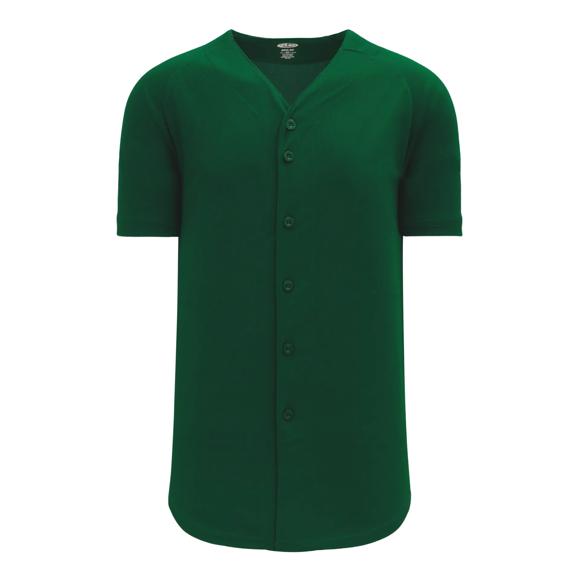 Athletic Knit (AK) BA5200L-029 Ladies Dark Green Full Button Baseball Jersey