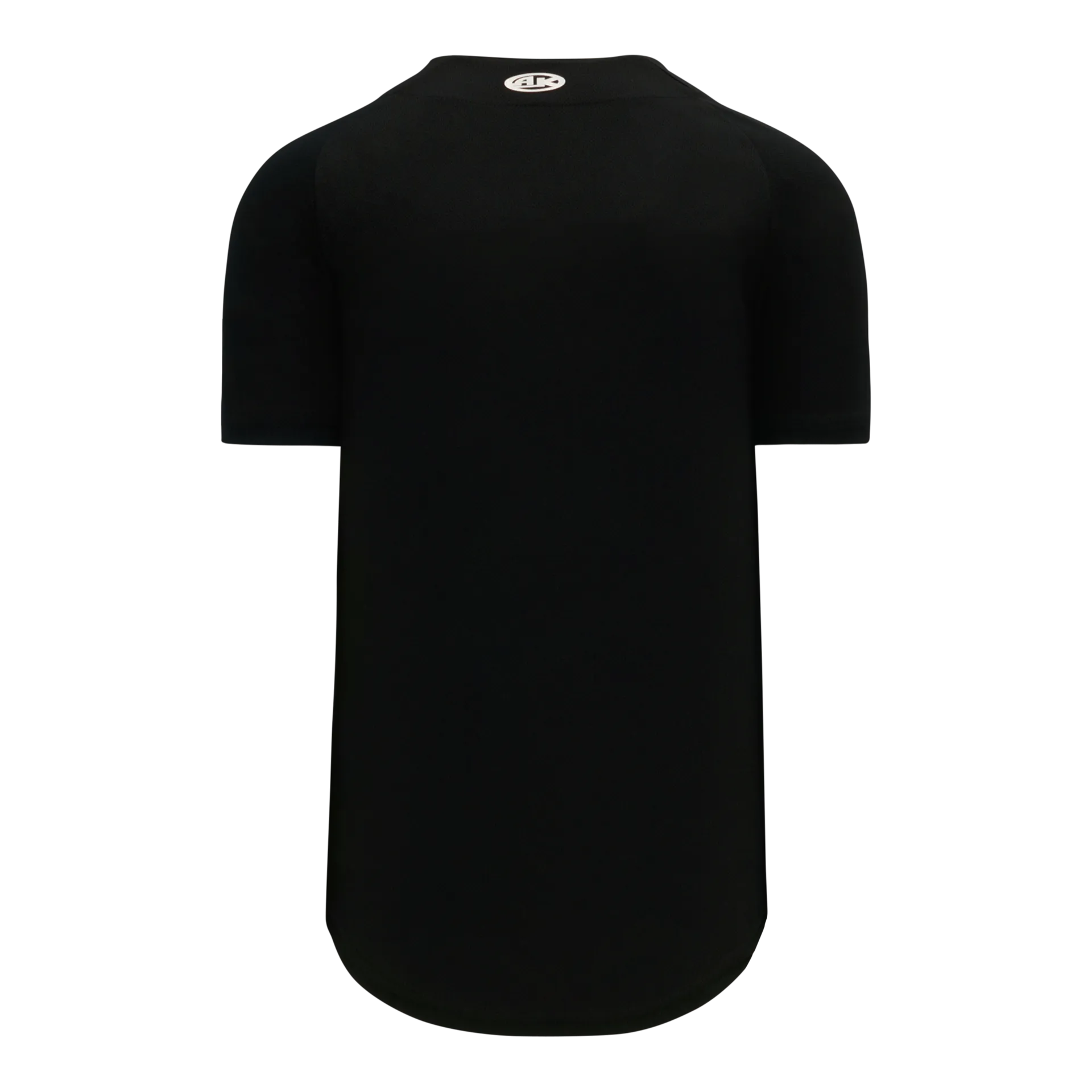 Athletic Knit (AK) BA5200M-001 Mens Black Full Button Baseball Jersey