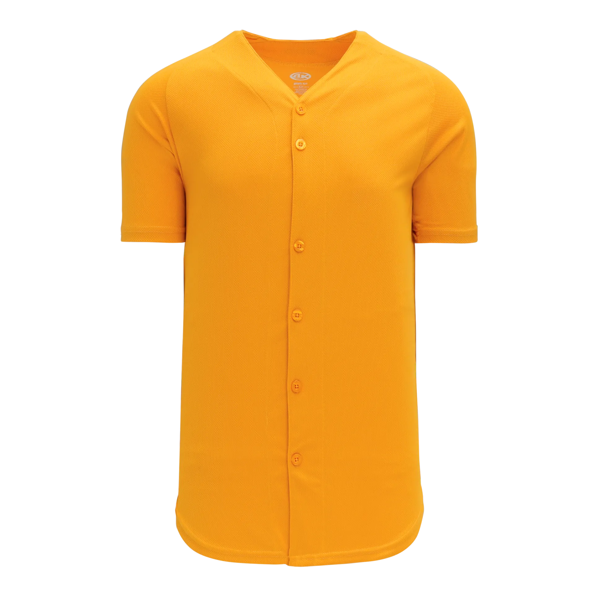 Athletic Knit (AK) BA5200M-006 Mens Gold Full Button Baseball Jersey