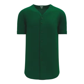 Athletic Knit (AK) BA5200M-029 Mens Dark Green Full Button Baseball Jersey