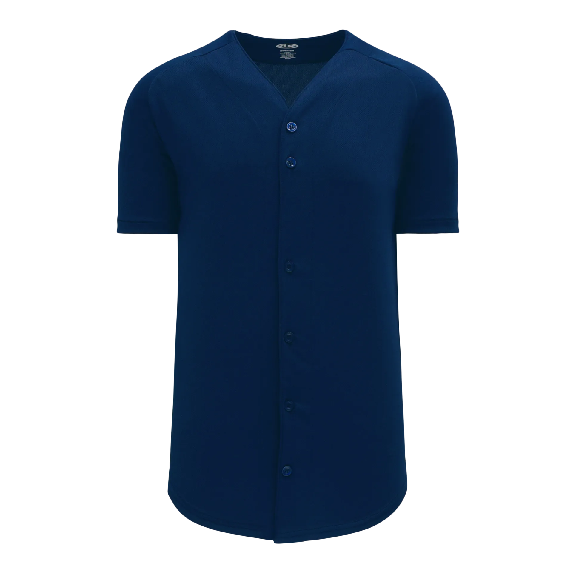 Athletic Knit (AK) BA5200Y-004 Youth Navy Full Button Baseball Jersey