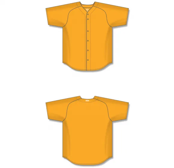 Athletic Knit (AK) BA5200Y-006 Youth Gold Full Button Baseball Jersey