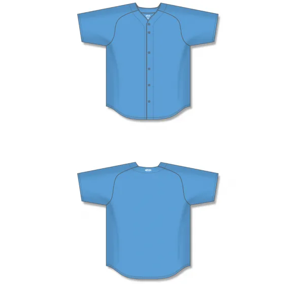 Athletic Knit (AK) BA5200Y-018 Youth Sky Blue Full Button Baseball Jersey