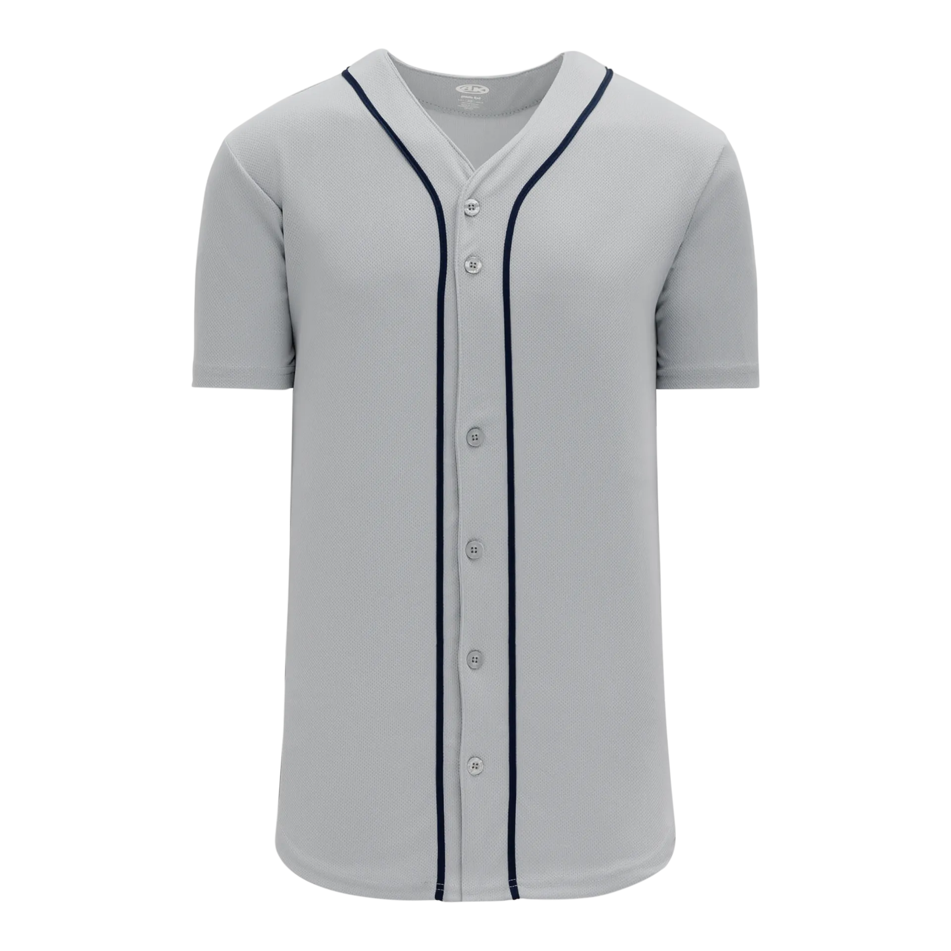 Athletic Knit (AK) BA5500A-DET575 Detroit Tigers Grey Adult Full Button Baseball Jersey