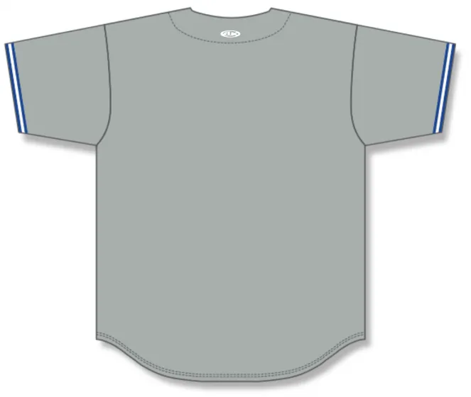 Athletic Knit (AK) BA5500A-TOR572 Toronto Blue Jays Grey Adult Full Button Baseball Jersey