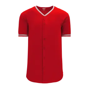 Athletic Knit (AK) BA5500Y-ANA587 Anaheim Angels Red Youth Full Button Baseball Jersey