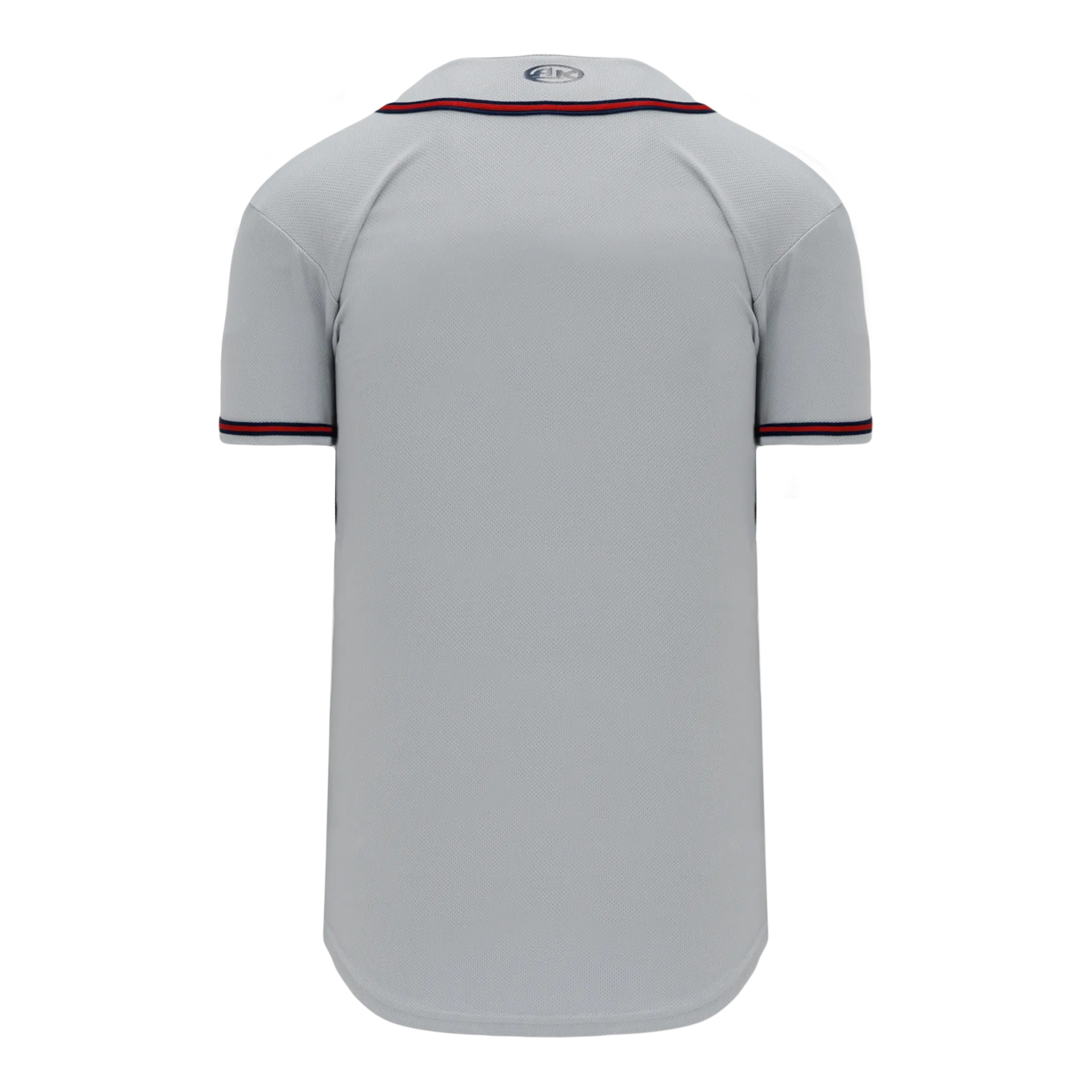 Athletic Knit (AK) BA5500Y-ATL599 Atlanta Braves Youth Grey Full Button Baseball Jersey