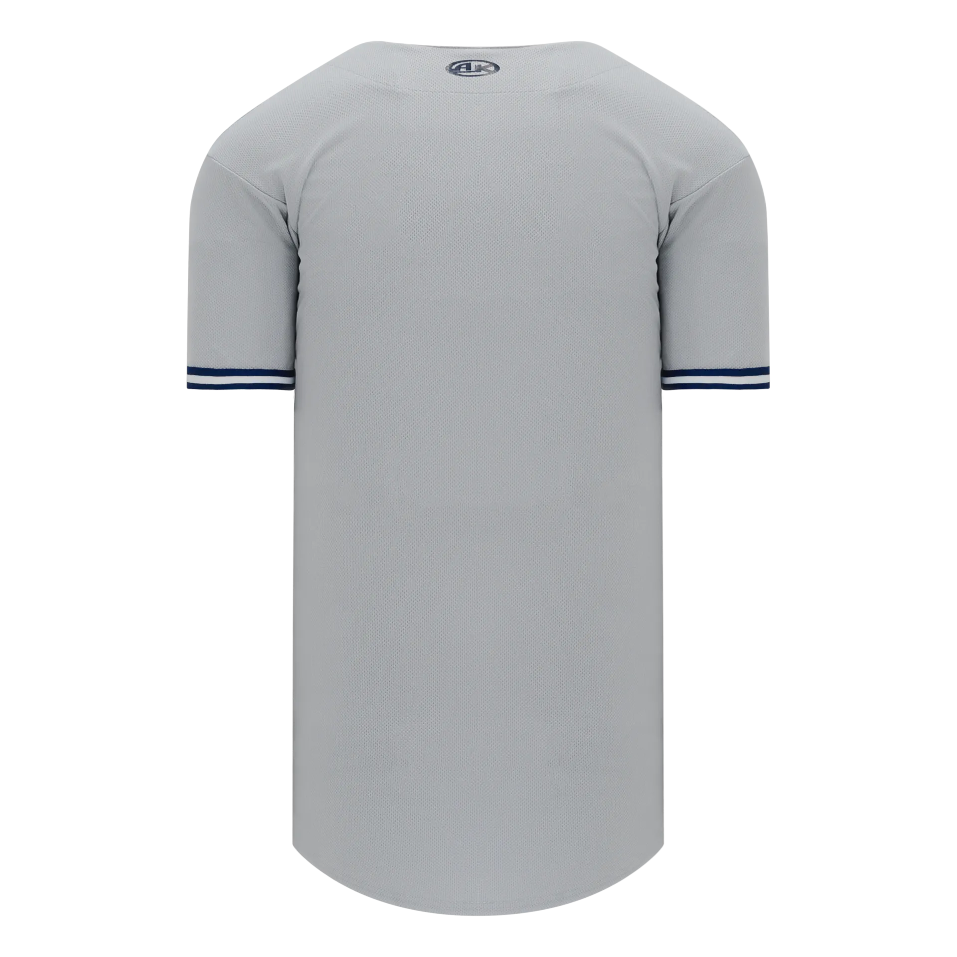 Athletic Knit (AK) BA5500Y-NYY573 New York Yankees Grey Full Button Baseball Jersey