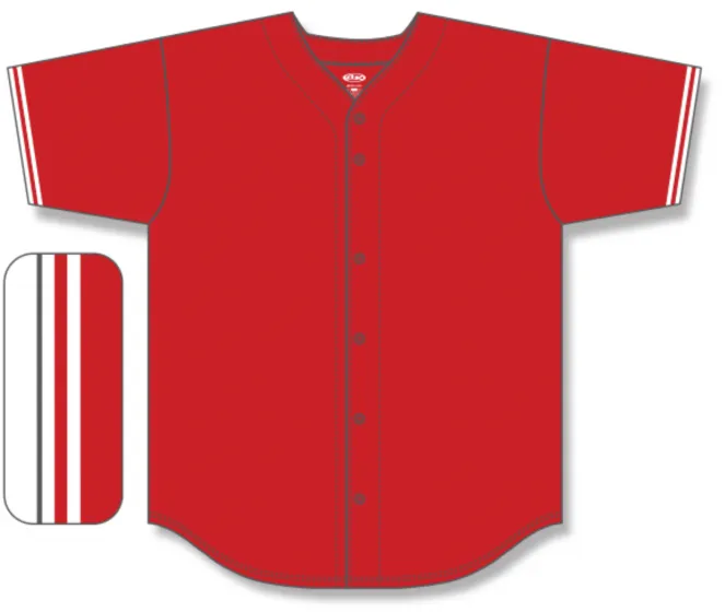 Athletic Knit (AK) BA5500Y-TOR571 Toronto Blue Jays Red Youth Full Button Baseball Jersey