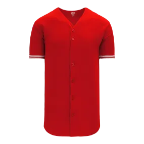 Athletic Knit (AK) BA5500Y-TOR571 Toronto Blue Jays Red Youth Full Button Baseball Jersey