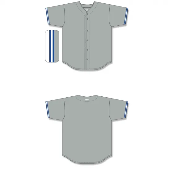 Athletic Knit (AK) BA5500Y-TOR572 Toronto Blue Jays Grey Youth Full Button Baseball Jersey