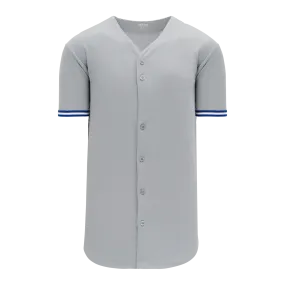 Athletic Knit (AK) BA5500Y-TOR572 Toronto Blue Jays Grey Youth Full Button Baseball Jersey