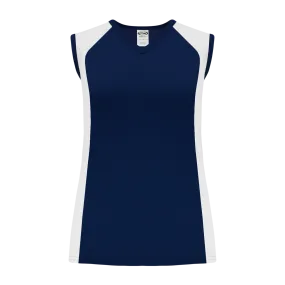 Athletic Knit (AK) BA601L-216 Ladies Navy/White Softball Jersey