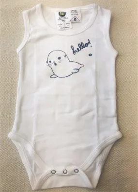 Baby Sleeveless Bodysuits- Hello