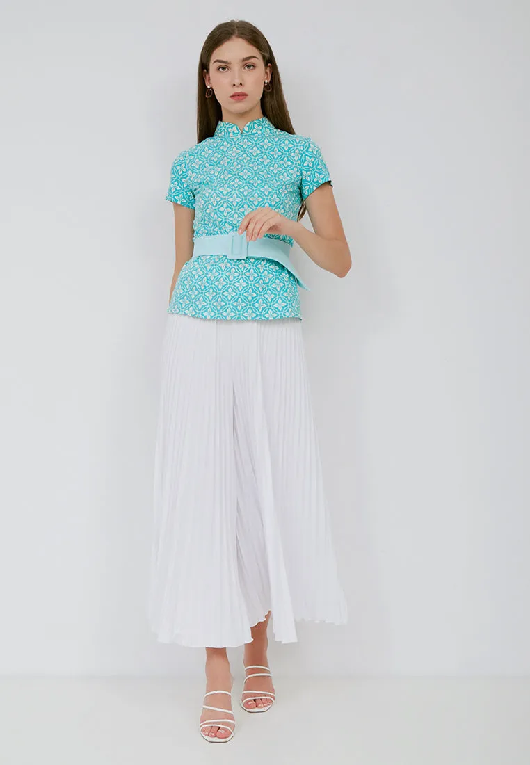 Basic Pleated Culottes Maxi (White)