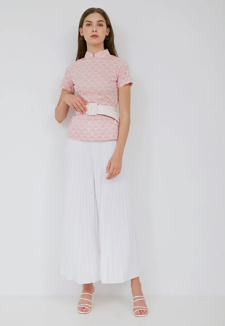 Basic Pleated Culottes Maxi (White)