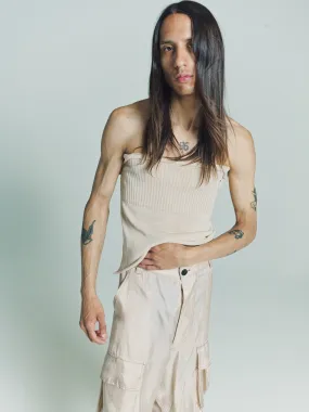 Beige Knit Naked Body Top