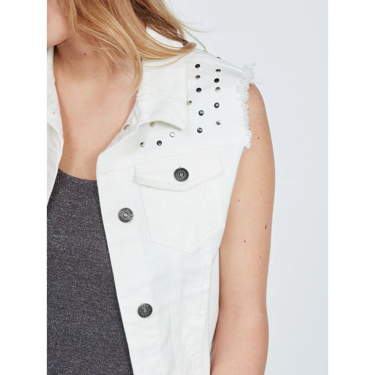 Berenice - Veste En Jean Blanc