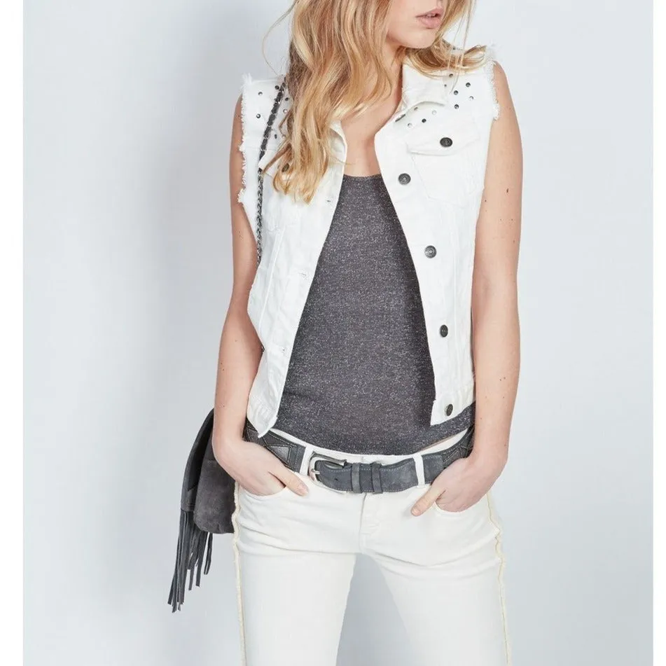 Berenice - Veste En Jean Blanc