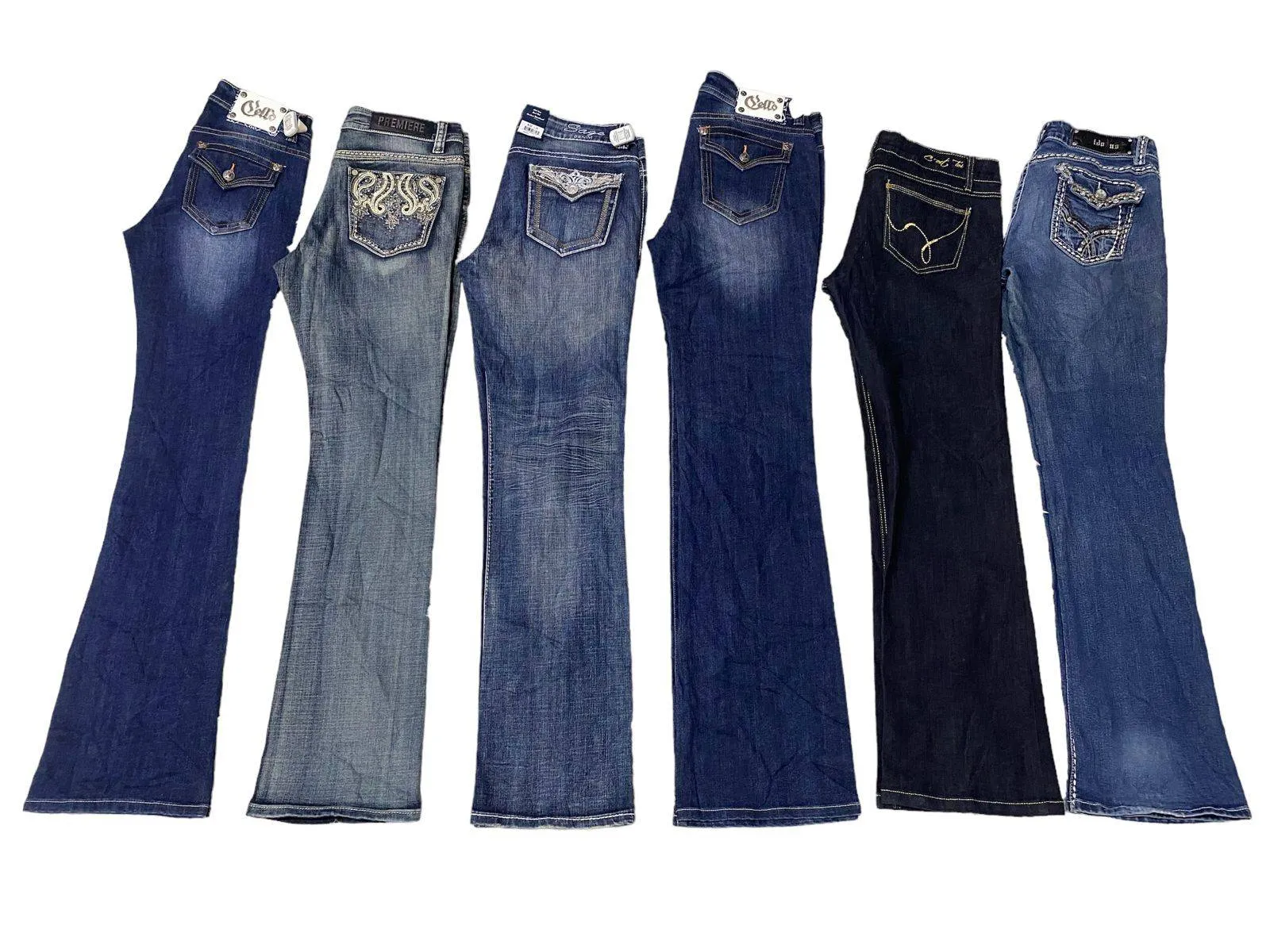 Bestseller Y2k Mixed Brands Classic Flare/Straight Leg Jeans - 10 Pcs