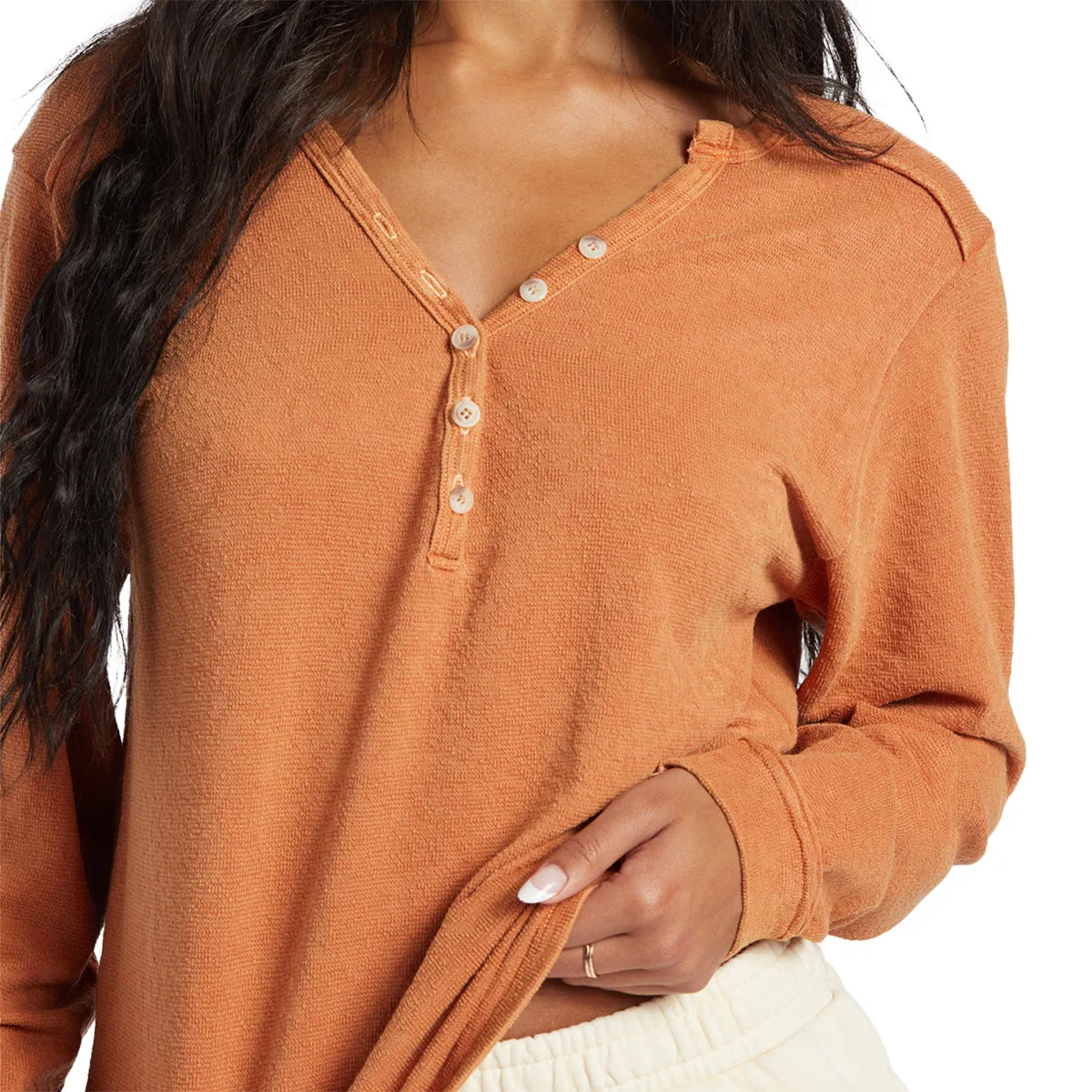 Billabong Women's Sunday Vibes Long Sleeve Knit Top