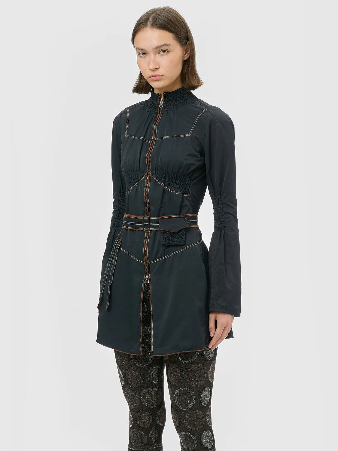 Black Bustier Parka
