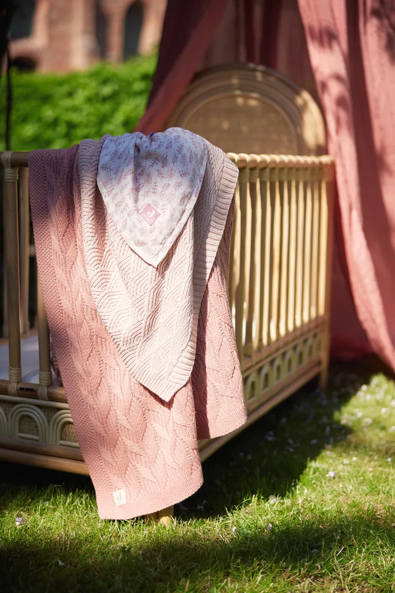 Blanket Cot 100x150cm Spring Knit - Rosewood