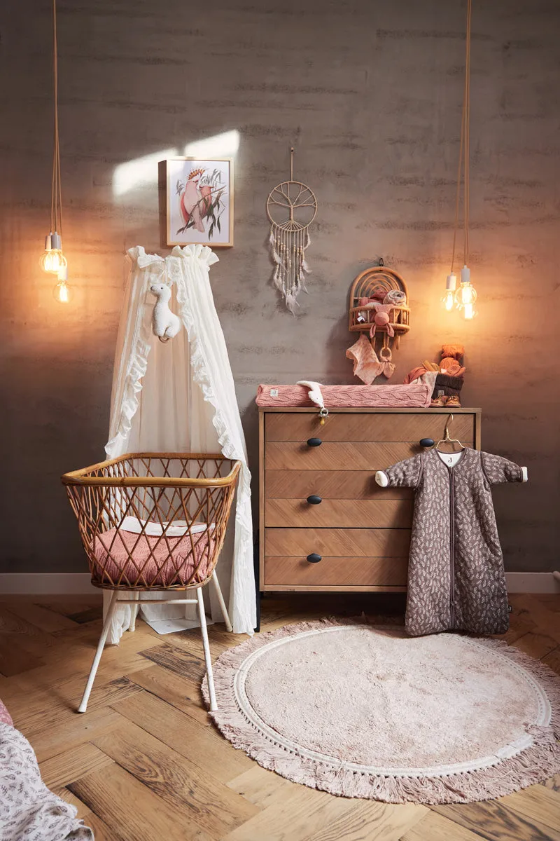 Blanket Cot 100x150cm Spring Knit - Rosewood